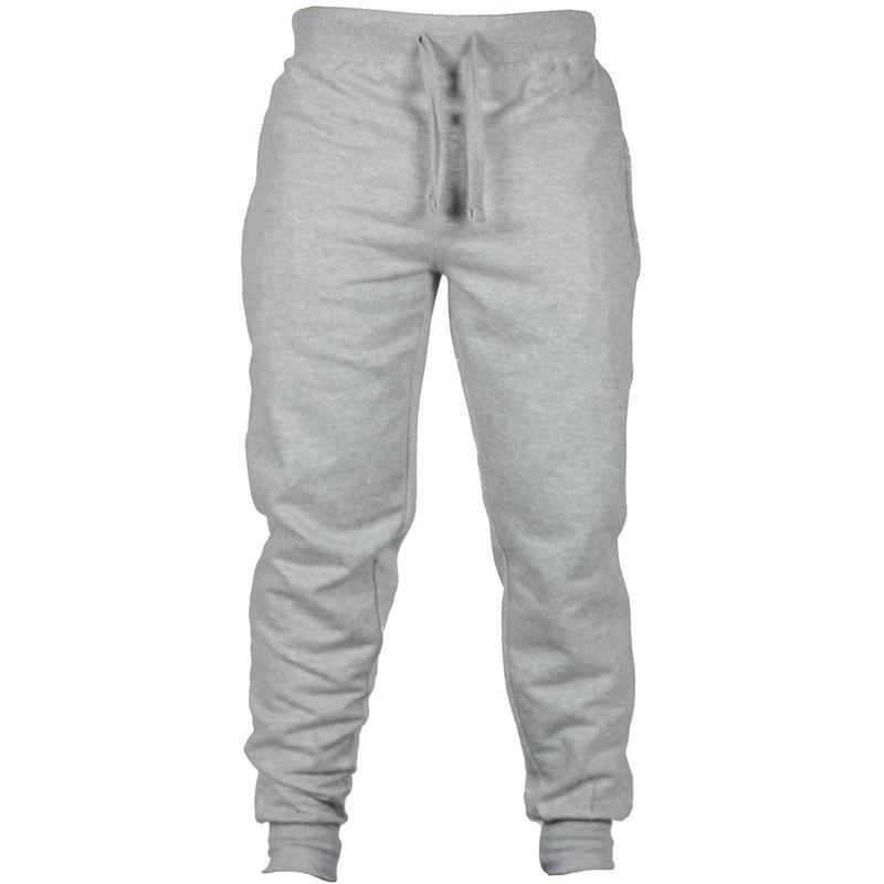 Men's Solid Color Drawstring Fleece Casual Pants