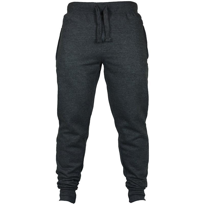 Men's Solid Color Drawstring Fleece Casual Pants