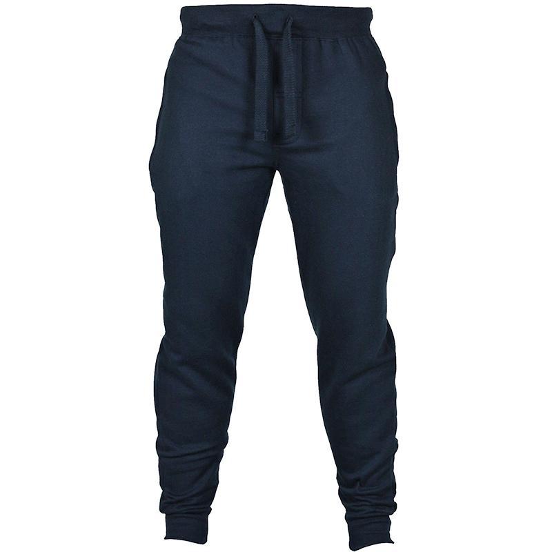 Men's Solid Color Drawstring Fleece Casual Pants