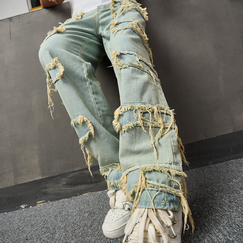 American Retro Wide Leg Jeans For Men