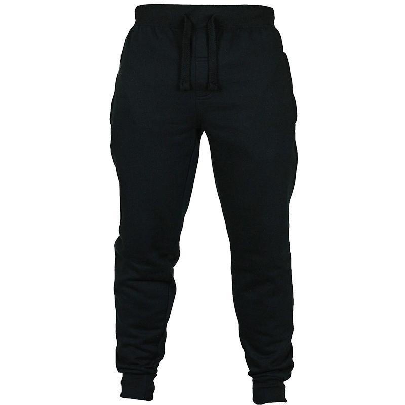 Men's Solid Color Drawstring Fleece Casual Pants