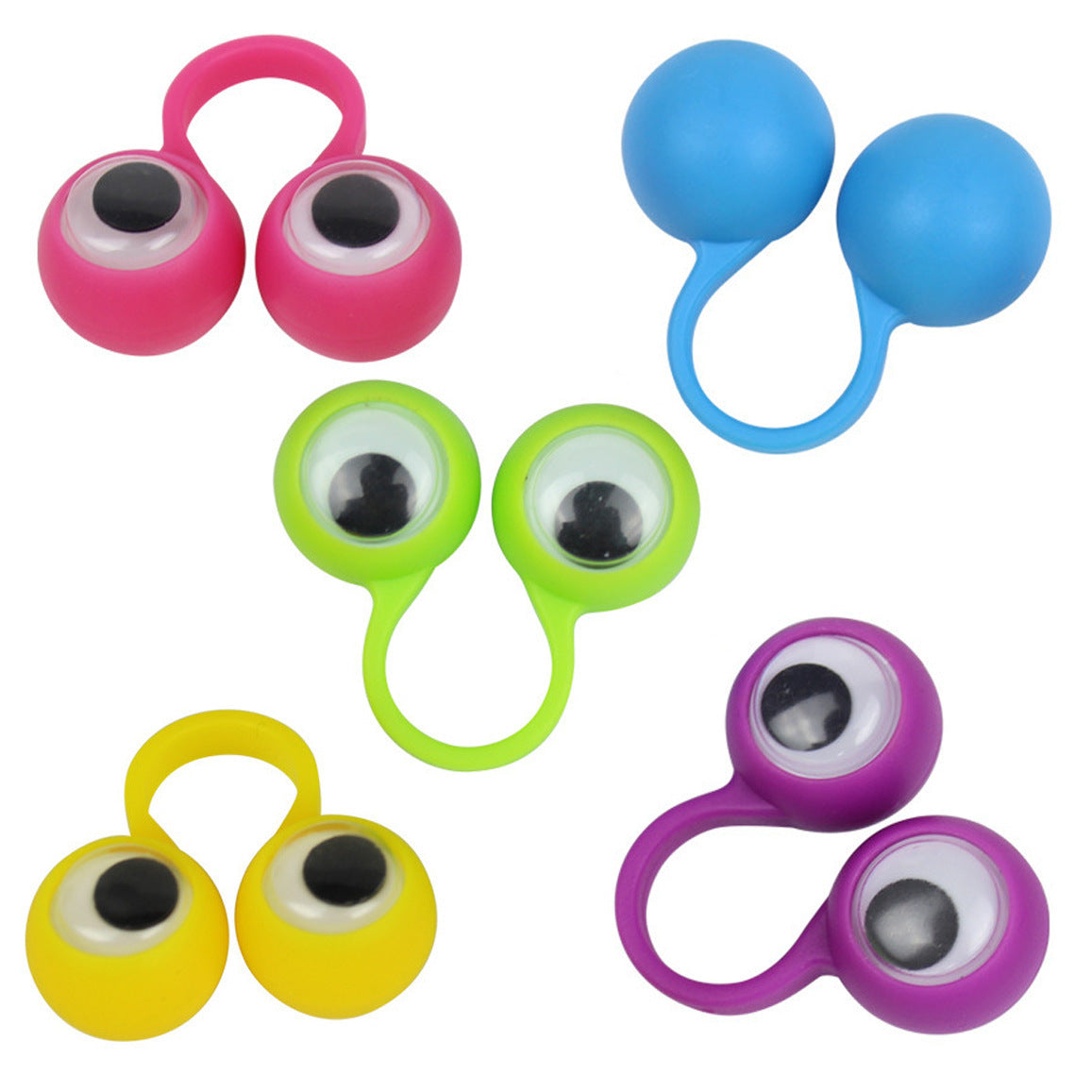 Children Eye Finger Puppets Eyeball Ring Kit Kids Party Favor Personality Finger Decoration